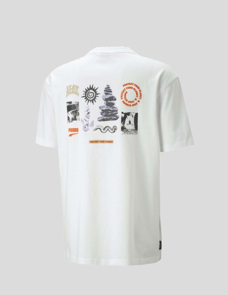 T-shirt PUMA downtown graphic tee puma white